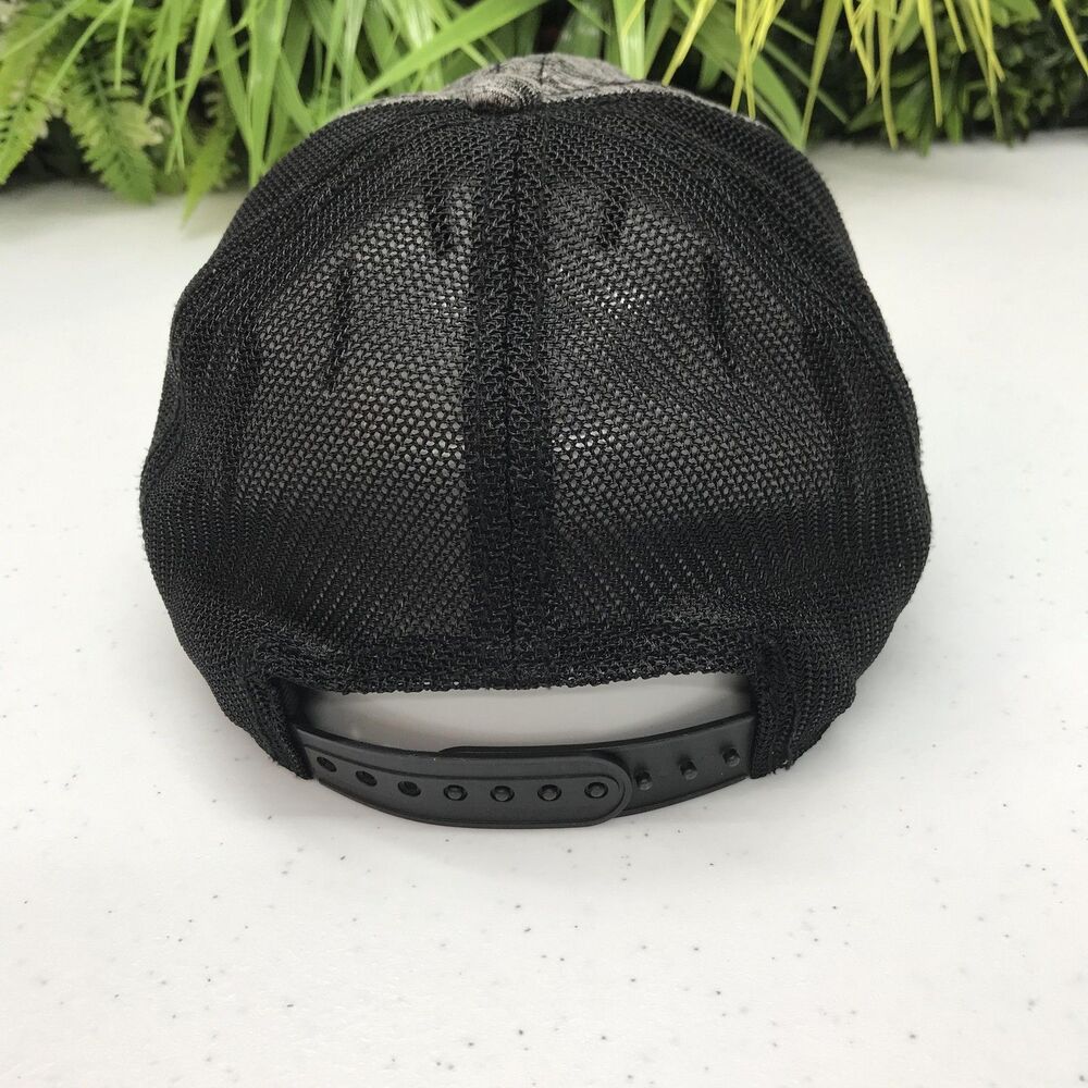 Carolina Panthers Hat Cap Snap Back Gray Black NFL Football Trucker Mesh Mens - Picture 3 of 8